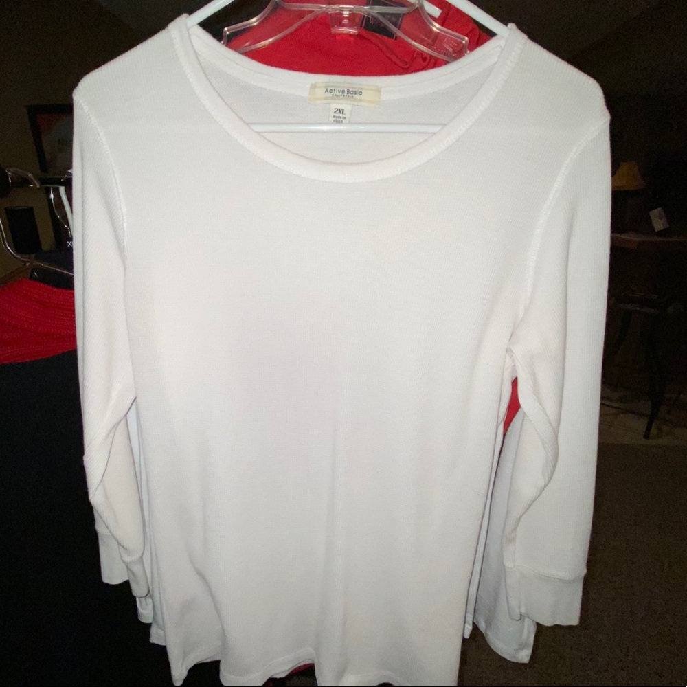 Active Basic waffle texture long John style top